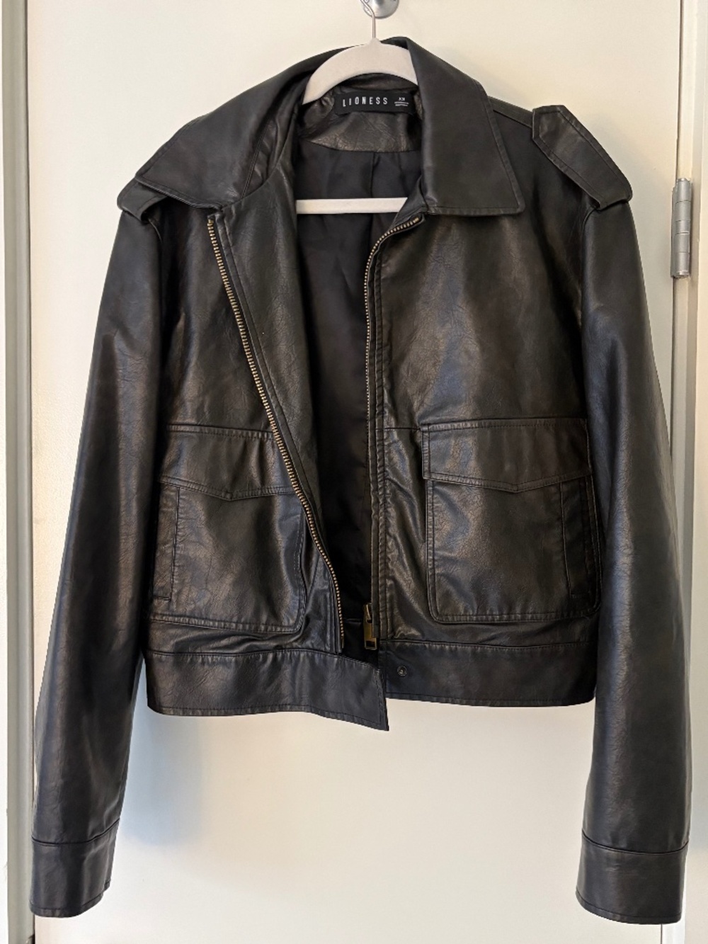 Lioness Eighties Bomber Leather Jacket